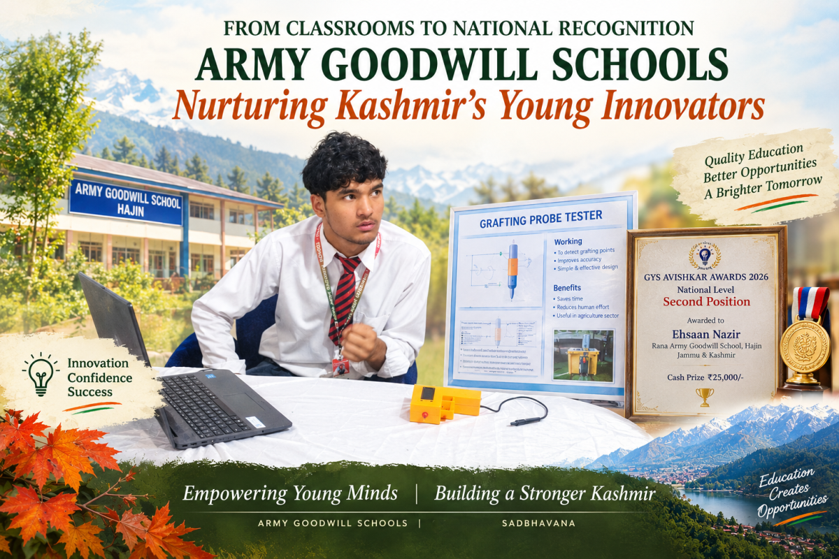 CLASSROOMS TO NATIONAL RECOGNITION: HOW ARMY GOODWILL SCHOOLS ARE NURTURING KASHMIR’S YOUNG INNOVATORS